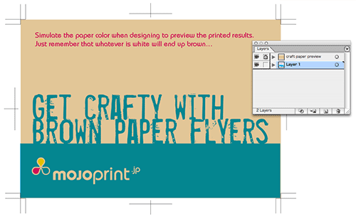 Designing for craft paper flyers